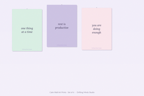 Calm Wall Art Prints desk mockup